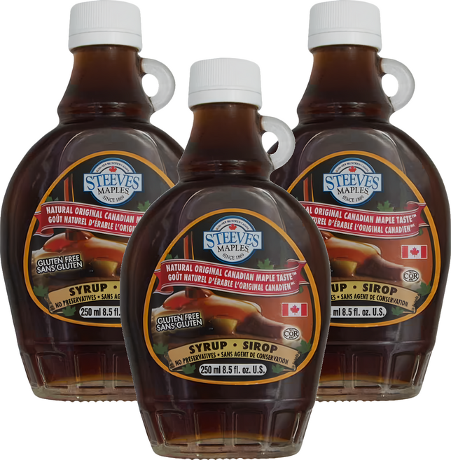 STEEVES MAPLES 加拿大楓糖漿, 250ml, 3瓶