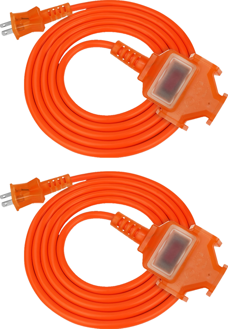 PowerSync 群加 2P 1對3工業用動力延長線, 10m, 2條, 橘色