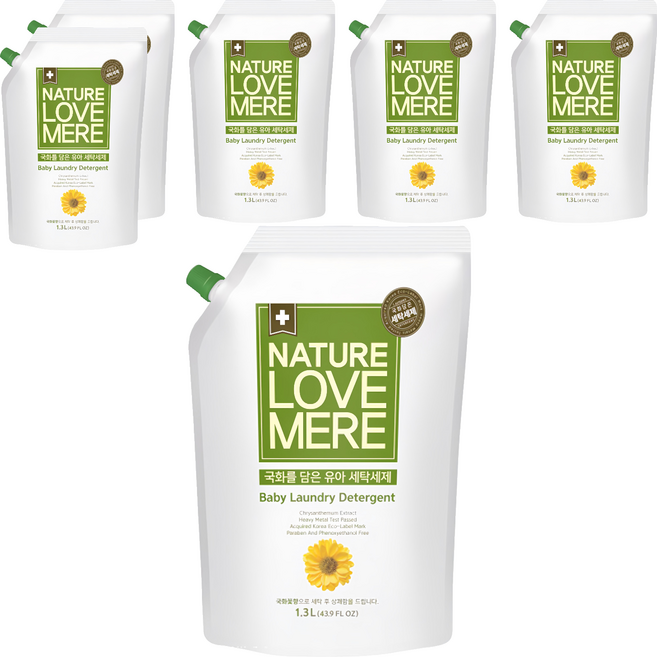 NATURE LOVE MERE 林貝兒潔淨洗衣精, 1.3L, 6包
