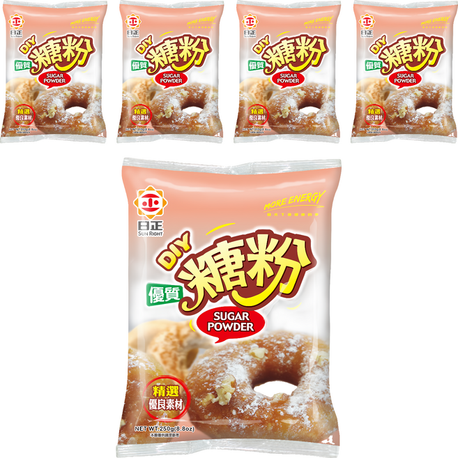 日正食品 優質糖粉, 250g, 5包