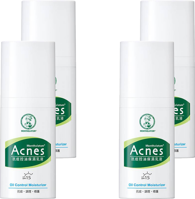 MENTHOLATUM 曼秀雷敦 台灣公司貨 Acnes抗痘控油保濕乳液, 4瓶, 45g