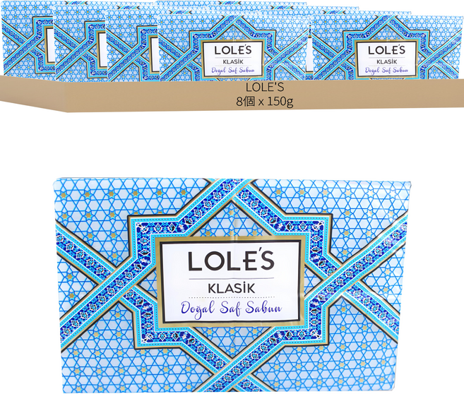 LOLE'S 土耳其經典嫩膚浴皂, 150g, 8個