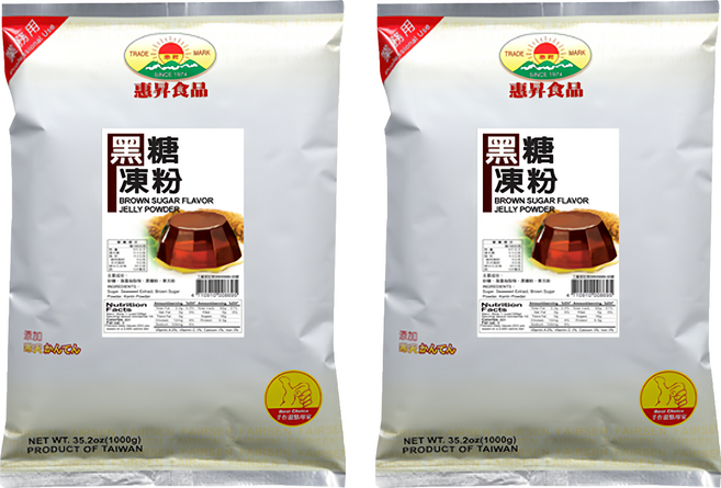 FAIRSEN 惠昇食品 黑糖果凍粉, 1kg, 2包