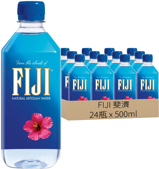 FIJI 斐濟 天然深層礦泉水, 500ml, 24瓶