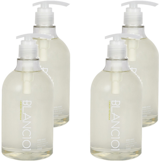 BLANC101 蔬果碗盤洗潔精 檸檬馬鞭草味, 720ml, 4瓶