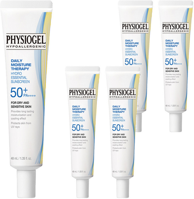 PHYSIOGEL 潔美淨 層脂質水光保濕防曬乳 SPF50+ PA++++, 40ml, 5條