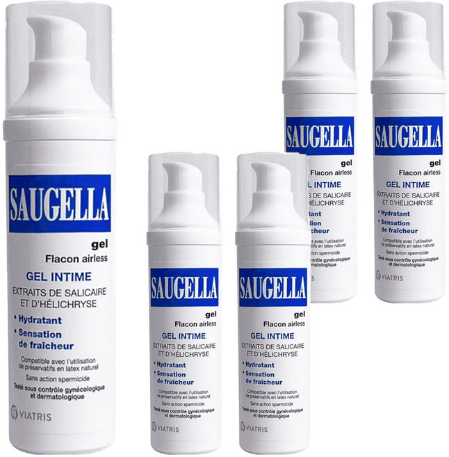 SAUGELLA 賽吉兒 高效修護保濕凝膠 日用型 50ml 私密肌膚保濕 舒緩乾燥, 5瓶