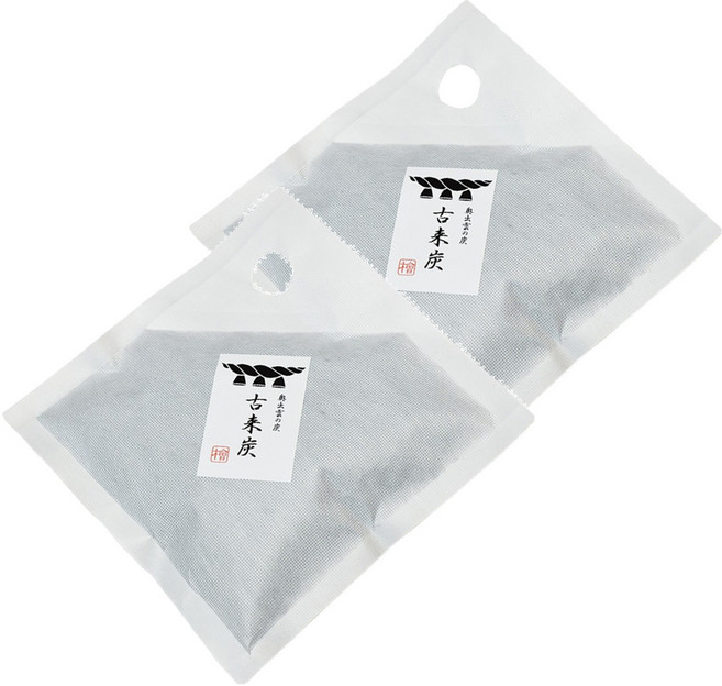 古來炭 方形調濕木炭, 2個, 30g