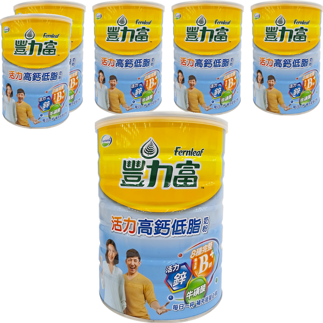 Fernleaf 豐力富 活力高鈣低脂奶粉, 1.5kg, 6罐