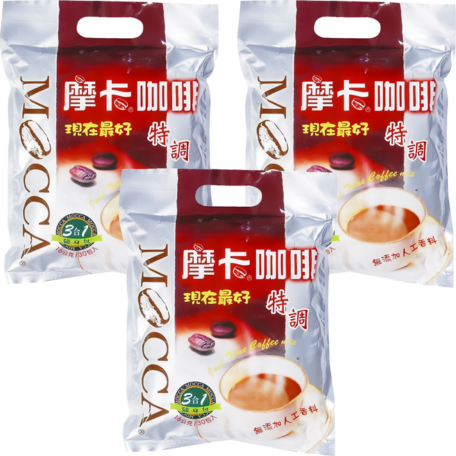 MOCCA 摩卡 特調咖啡, 16g, 30包, 3袋