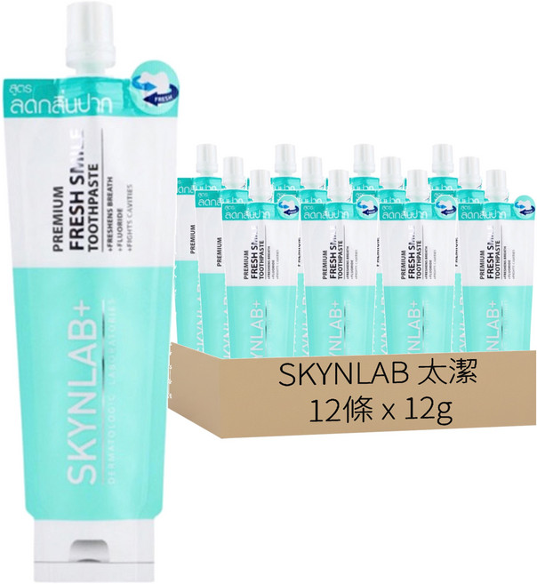 SKYNLAB 太潔 草本蜂膠牙膏, 12g, 12條
