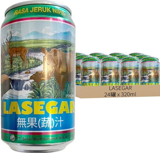 LASEGAR COOLING DRINK 清涼水, 320ml, 24罐