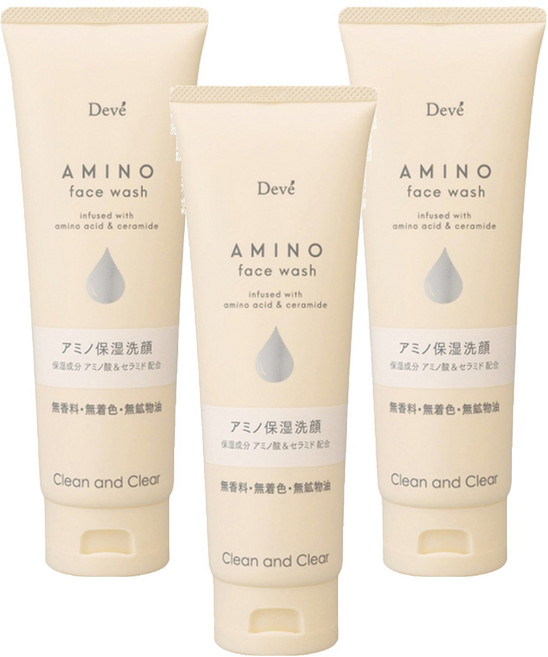 KUMANO 熊野油脂 DEVE高保濕洗面乳 胺基酸 170g 無香精 無色素 無礦物油, 3條