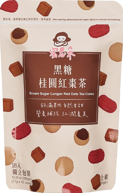 蜜思朵 黑糖桂圓紅棗茶, 17g, 18顆, 1包