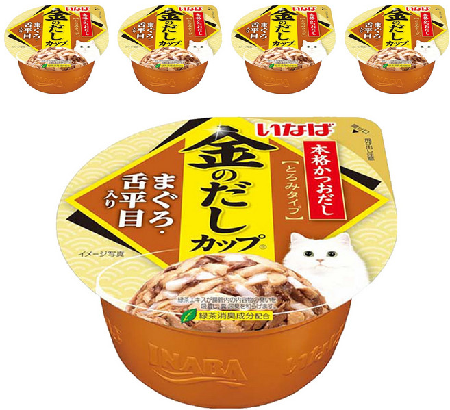 INABA CIAO 金湯杯 貓用湯罐, IMC-137 鮪魚 + 比目魚, 70g, 5個