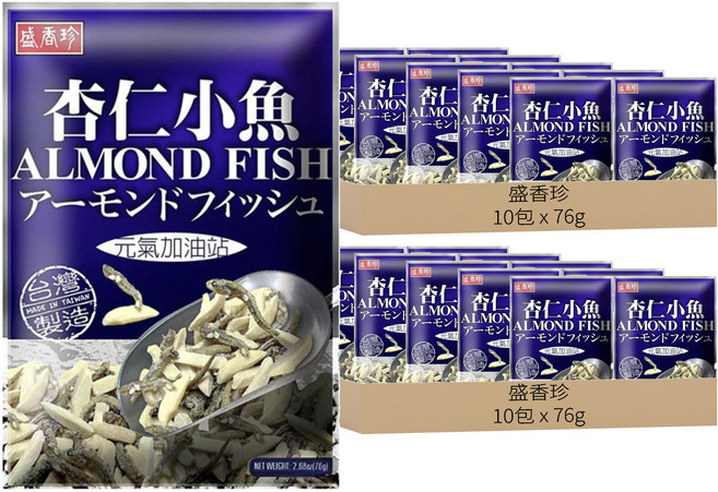 盛香珍 杏仁小魚, 76g, 20包