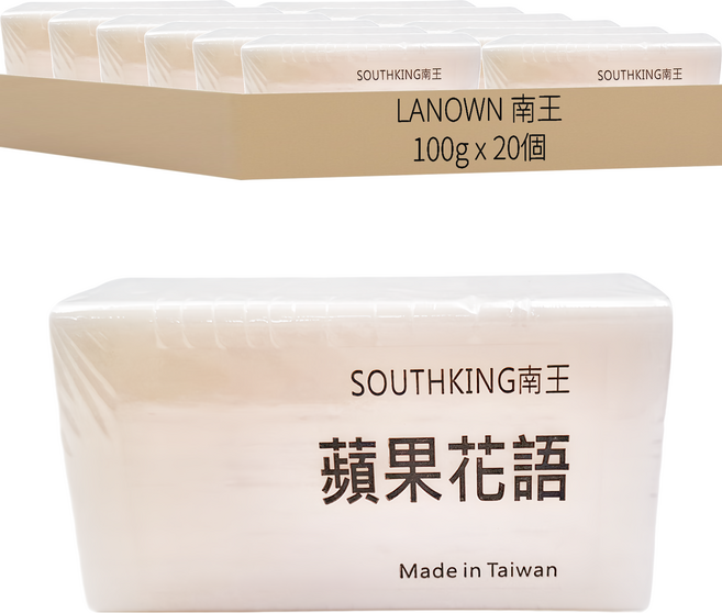 LANOWN 南王 沐浴皂 蘋果花語, 100g, 20個