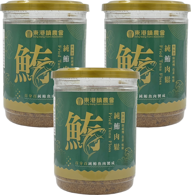 東港鎮農會 純鮪魚鬆, 150g, 3罐