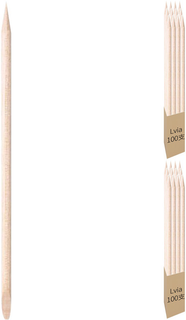 Lvia 指甲木棒 17.8cm, 200支, 橘色