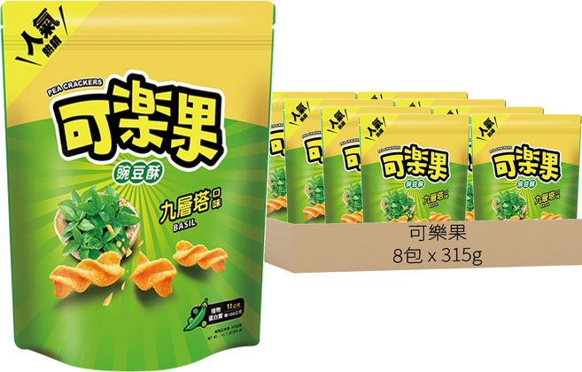 可樂果 九層塔口味, 315g, 8包