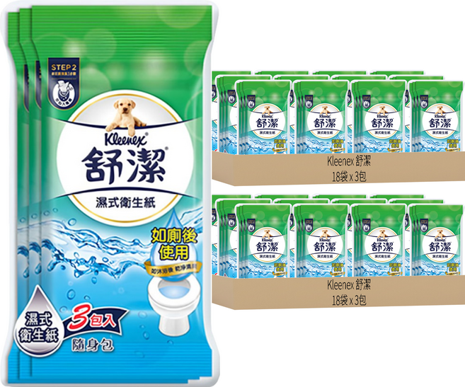 Kleenex 舒潔 舒潔濕式衛生紙, 3包, 36袋