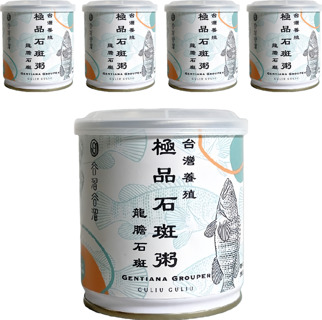 GULIUGULIU 谷溜谷溜 極品石斑粥, 5罐, 300ml