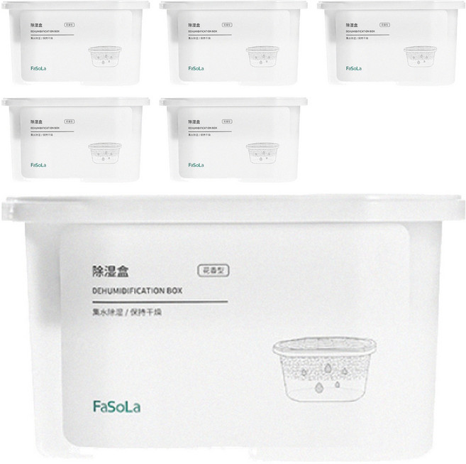 FaSoLa 多功能大容量除濕盒 729g, 380ml, 6個