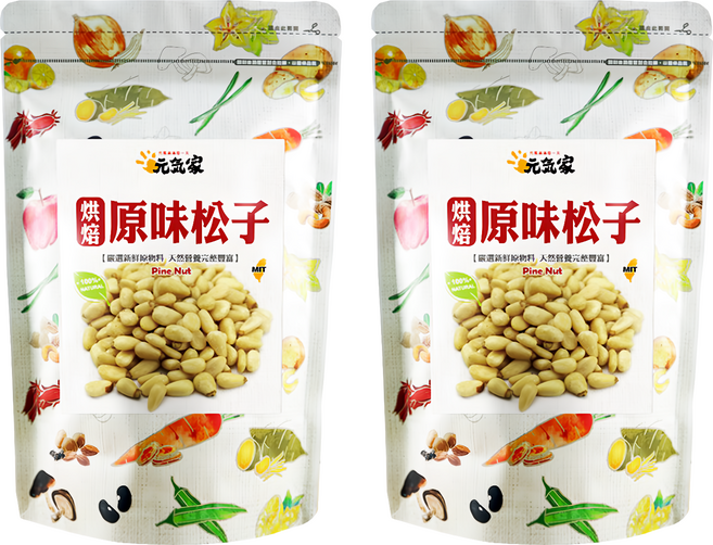 元氣家 烘焙原味松子, 200g, 2袋