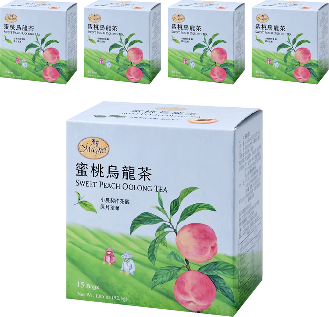 Magnet 曼寧 蜜桃烏龍茶, 3.5g, 15包, 5盒