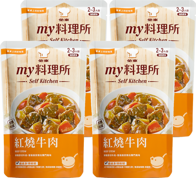 金車 my料理所 紅燒牛肉, 4包, 390g
