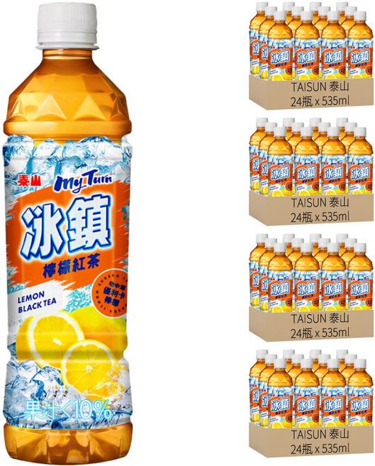 TAISUN 泰山 冰鎮檸檬紅茶, 535ml, 96瓶