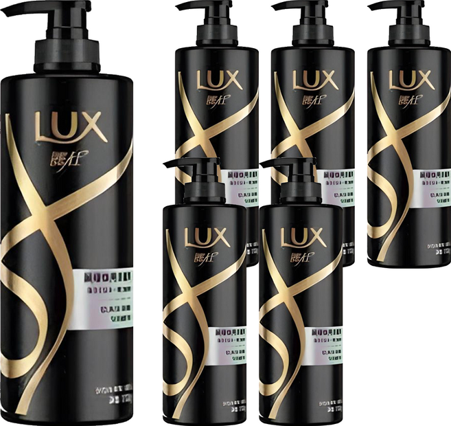 LUX 麗仕 黑曜煥亮洗髮乳 750g 含何首烏黑芝麻精華, 6瓶