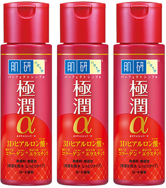 HADALABO 肌研 台灣公司貨 極潤抗皺緊實高機能化粧水, 170ml, 3瓶
