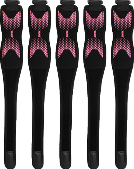AOLIKES 奧力克斯 炫彩髕骨帶 適用腿圍 27-39cm 重量 30g 各類健身運動及日常使用, 粉色, 5個
