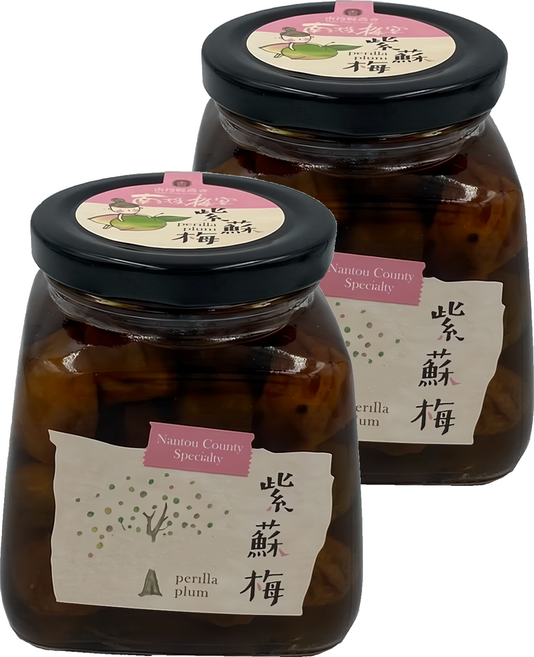 南投縣農會 南投梅宴 紫蘇梅, 530g, 2罐