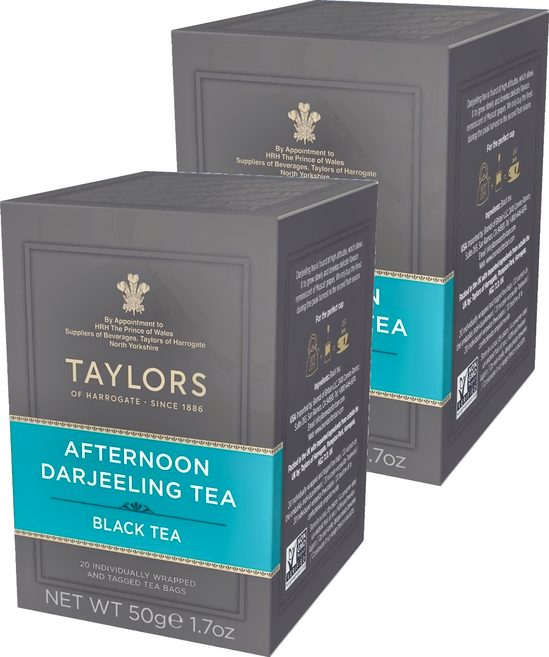 英國 TAYLORS 泰勒茶 經典系列 大吉嶺午茶 藍色, 2.5g, 20個, 2盒