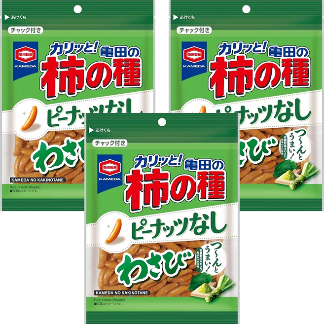 龜田製菓 柿之種 米果, 3包, 91g