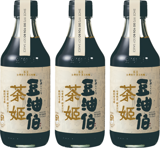 豆油伯 茶姬釀造醬油, 300ml, 3瓶