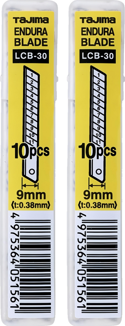 TaJIma 田島 小美工刀用替刃 透明軟盒 LCB-30 LB30N/-1MIC 10片, 2盒