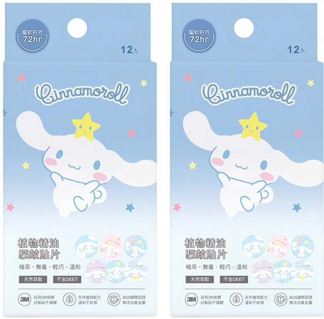 ONEDER 旺達棉品 大耳狗驅蚊貼片, 大耳狗, 2盒