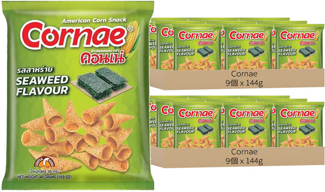 Cornae 泰國金牛角 海苔, 18個, 144g