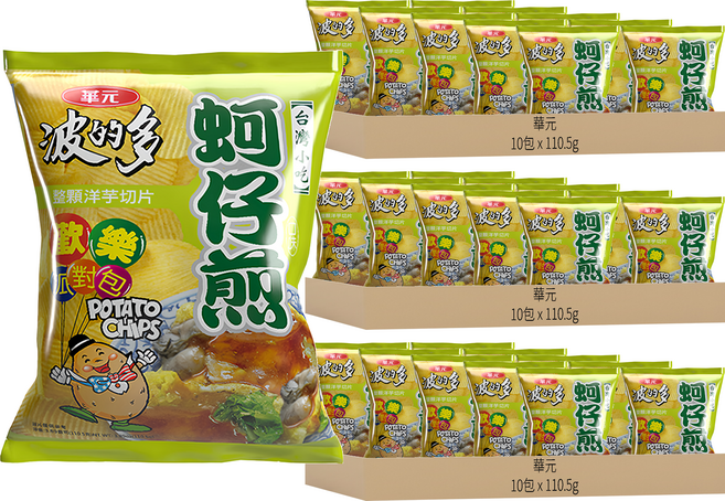 華元 波的多洋芋片 蚵仔煎口味, 110.5g, 30包