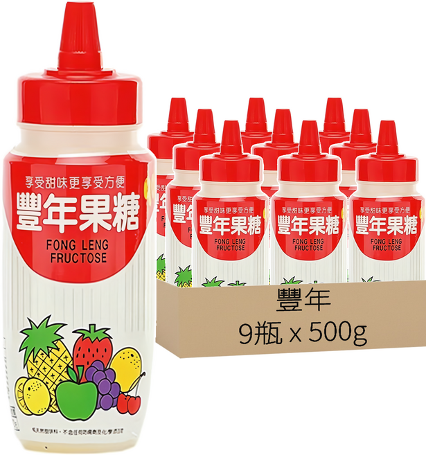 豐年 90%果糖 單糖·單純, 500g, 9瓶