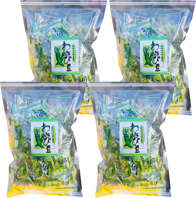 恰恰 哇沙米豆菓子, 250g, 4袋