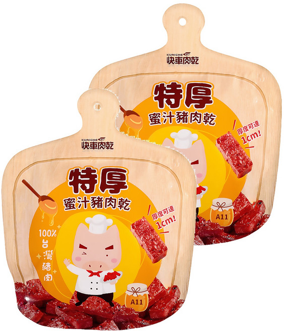 快車肉乾 招牌特厚蜜汁豬肉乾 A11, 200g, 2包