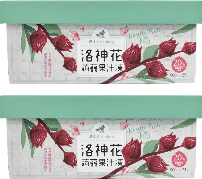 池上鄉農會 洛神花蒟蒻果汁凍 25個, 500g, 2盒