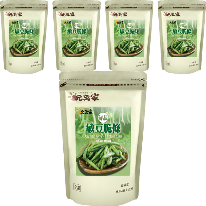 元氣家 敏豆脆條, 100g, 5包