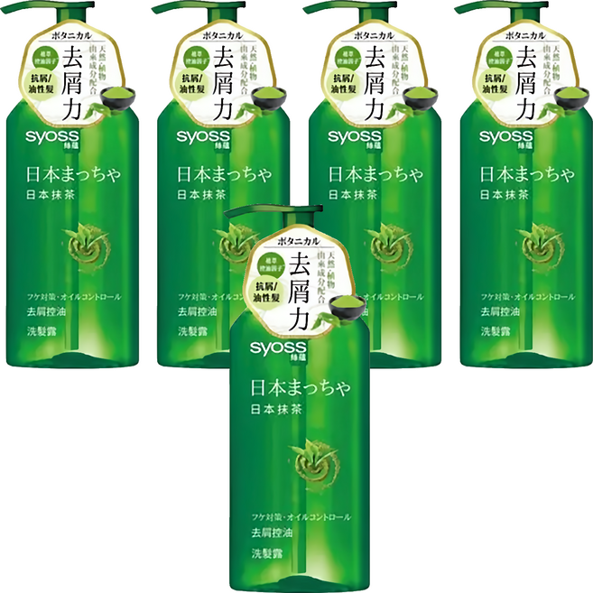 syoss 絲蘊 去屑控油洗髮露 抹茶, 5瓶, 420ml