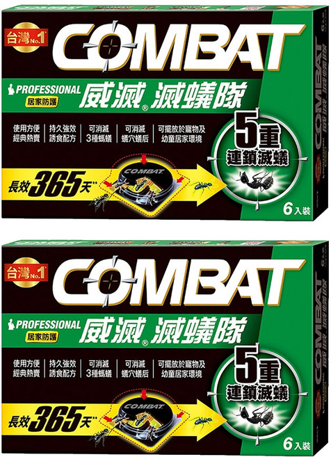 COMBAT 威滅 滅蟻隊 6入, 9g, 2盒
