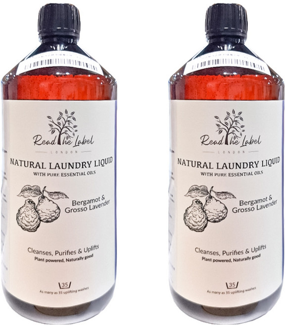 英國製 Read The Label by Vanilla Blanc 頂級天然衣物洗衣精 柑橘薰衣草, 1kg, 2瓶